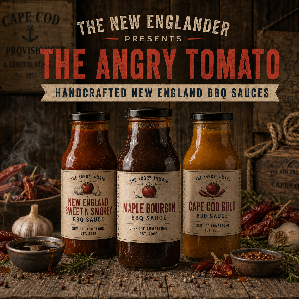The Angry Tomato barbecue sauces and handcrafted pantry products