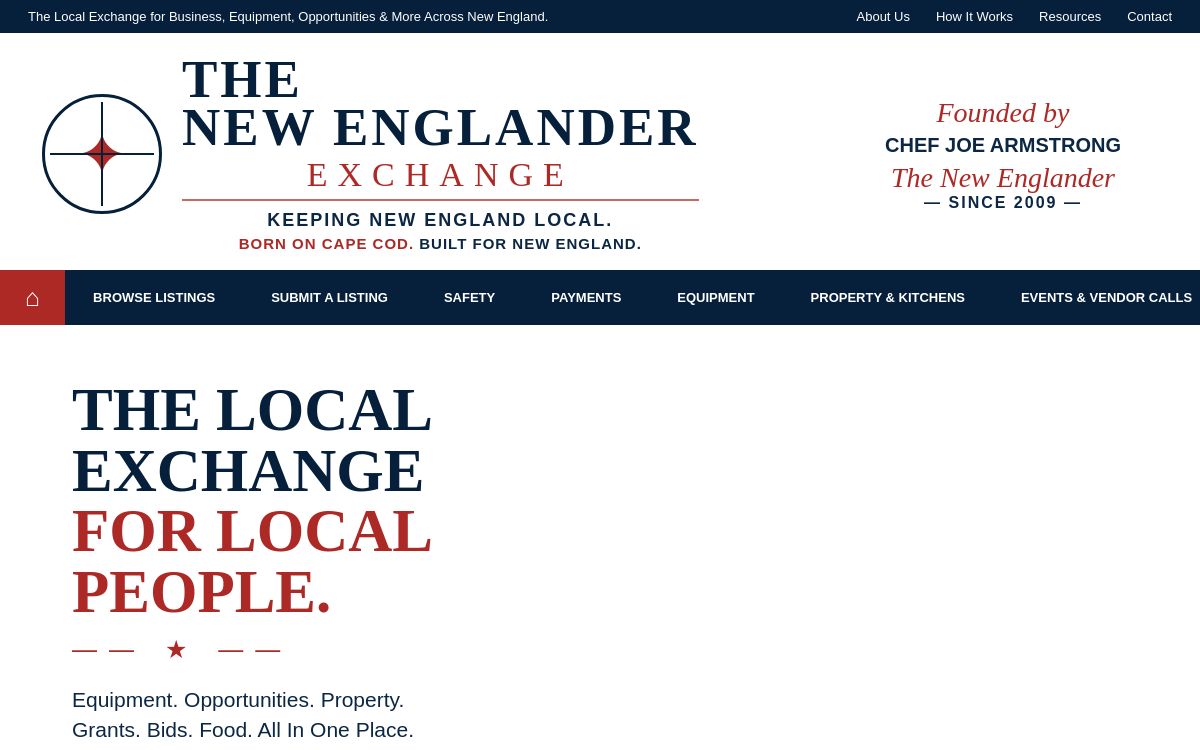 The New Englander Exchange marketplace