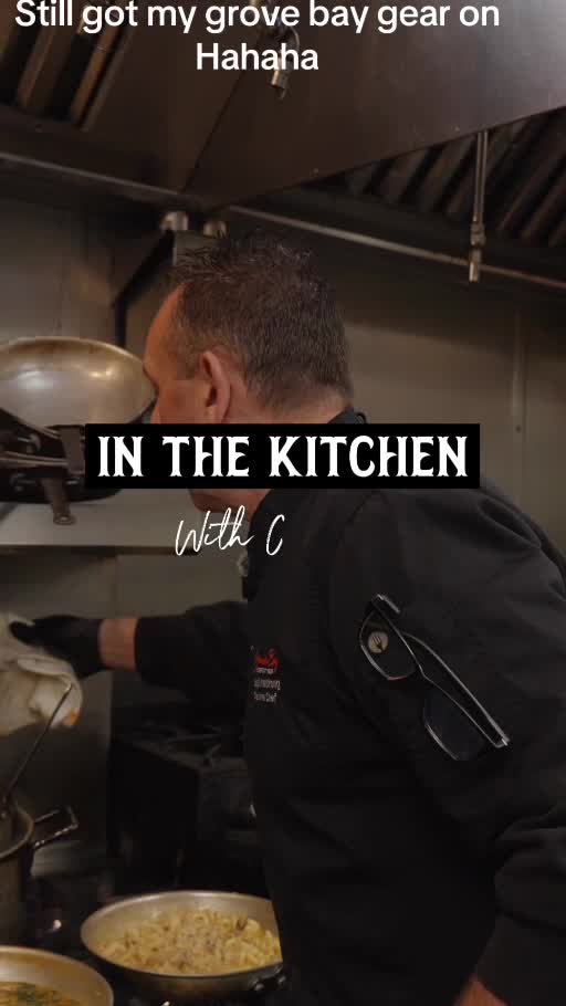 Chef Joe Armstrong preparing food for The New Englander Catering on Cape Cod